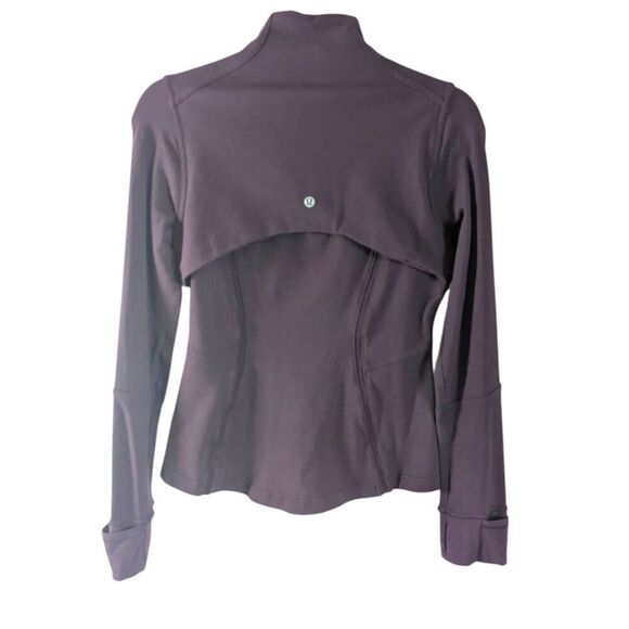 LULULEMON ATHLETICA Define Jacket Wing Mesh in Black Cherry Size 8 - Picture 6 of 7